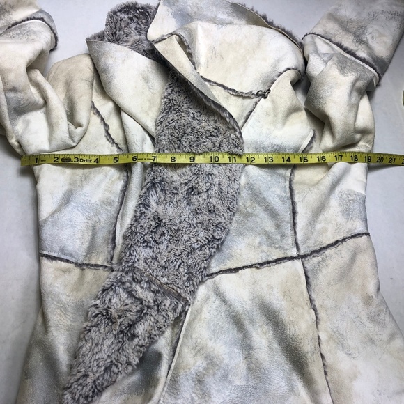 Hanita Women's Open Front Gray Drappe Coat CG - Picture 4 of 8